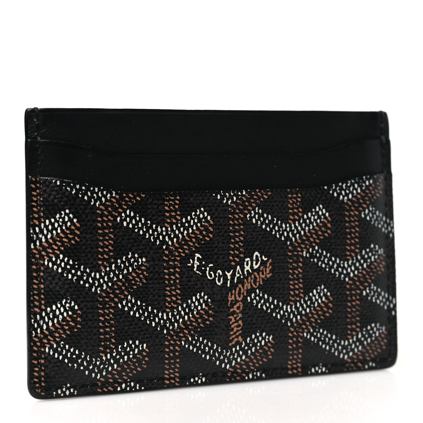 Goyardine Saint Sulpice Card Holder Black