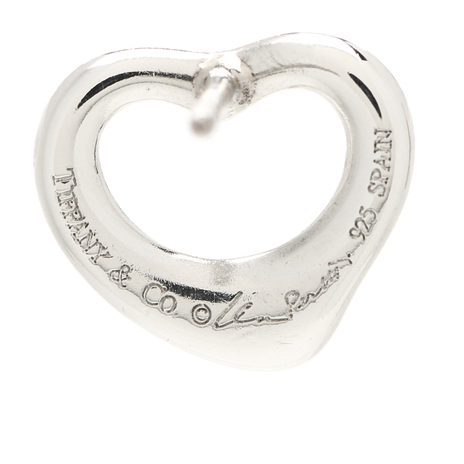 Tiffany Sterling Silver 11mm Elsa Peretti Open Heart Earrings 4 of 4