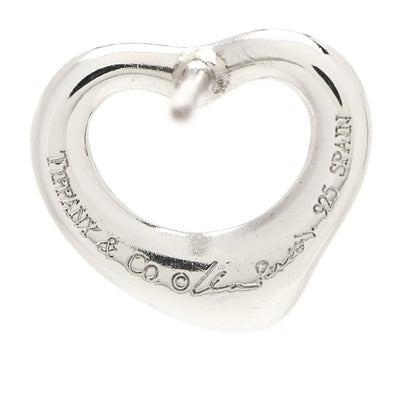 Tiffany Sterling Silver 11mm Elsa Peretti Open Heart Earrings 4 of 4