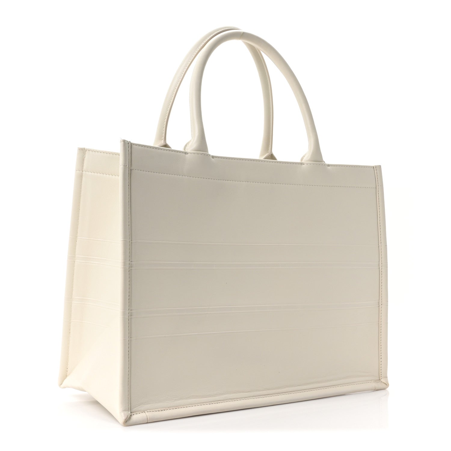 Christian Dior Calfskin Embossed Medium Book Tote Ivory Tote Ivory 3 of 10