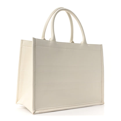 Christian Dior Calfskin Embossed Medium Book Tote Ivory Tote Ivory 3 of 10
