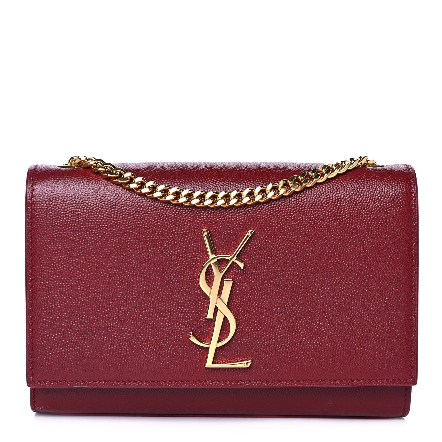 Grain De Poudre Small Monogram Kate Satchel Rouge Eros