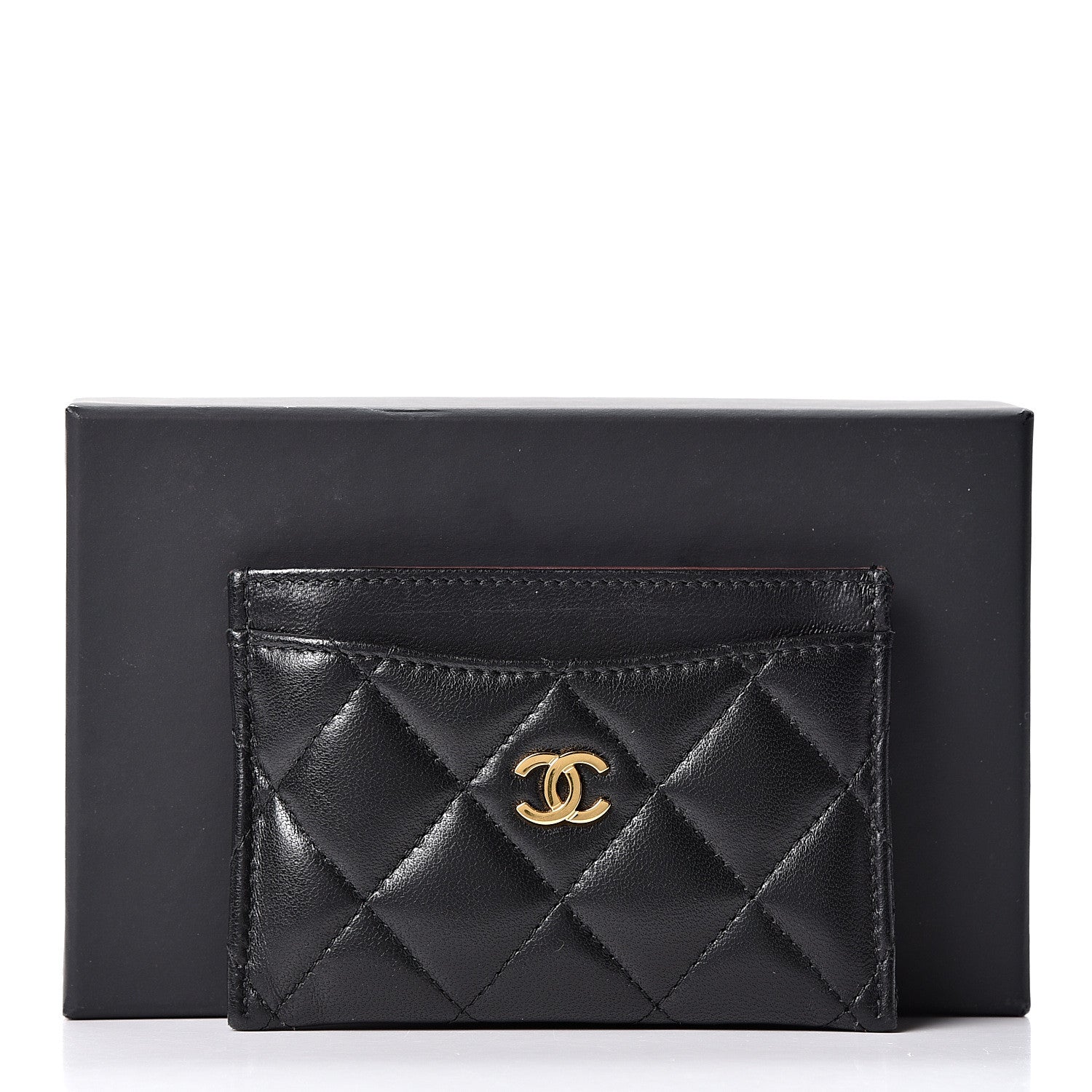 Chanel Lambskin Quilted Card Holder Black 10 of 10