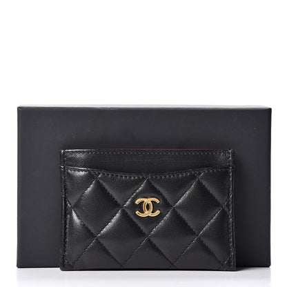 Chanel Lambskin Quilted Card Holder Black 10 of 10
