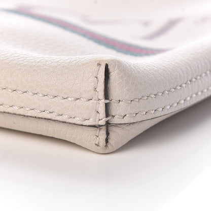 Gucci Pebbled Calfskin Logo Portfolio Clutch White 9 of 9