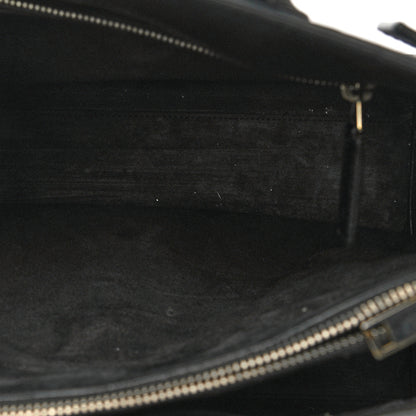 Saint Laurent Calfskin Crocodile Embossed Large Sac De Jour Carryall Black 16 of 25