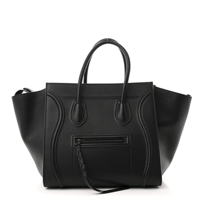 Celine Grained Calfskin Medium Phantom Luggage Black 1 of 10