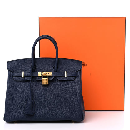 Hermes Togo Birkin 25 Bleu Nuit 10 of 10