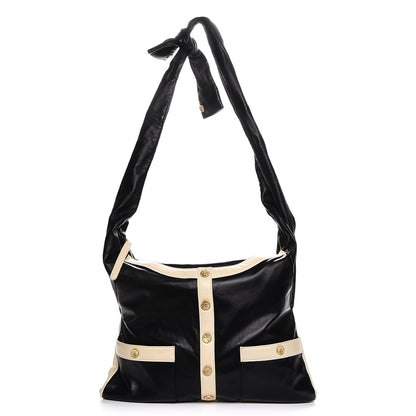 Chanel Lambskin Large Girl Bag Black Beige 1 of 7