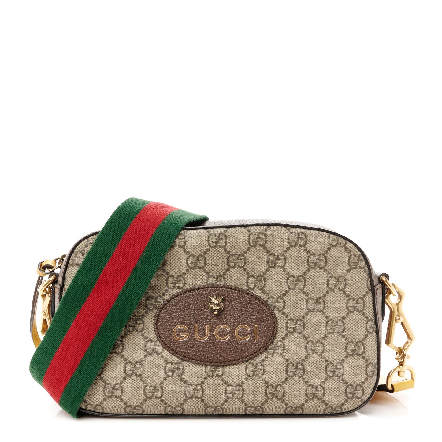 GG Supreme Monogram Web Neo Vintage Shoulder Bag Beige New Acero Crop