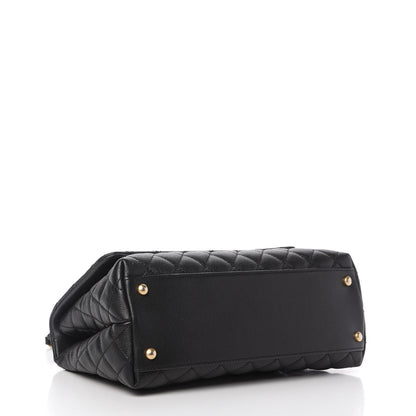 Chanel Caviar Lizard Embossed Quilted Small Coco Handle Flap 4 of 10