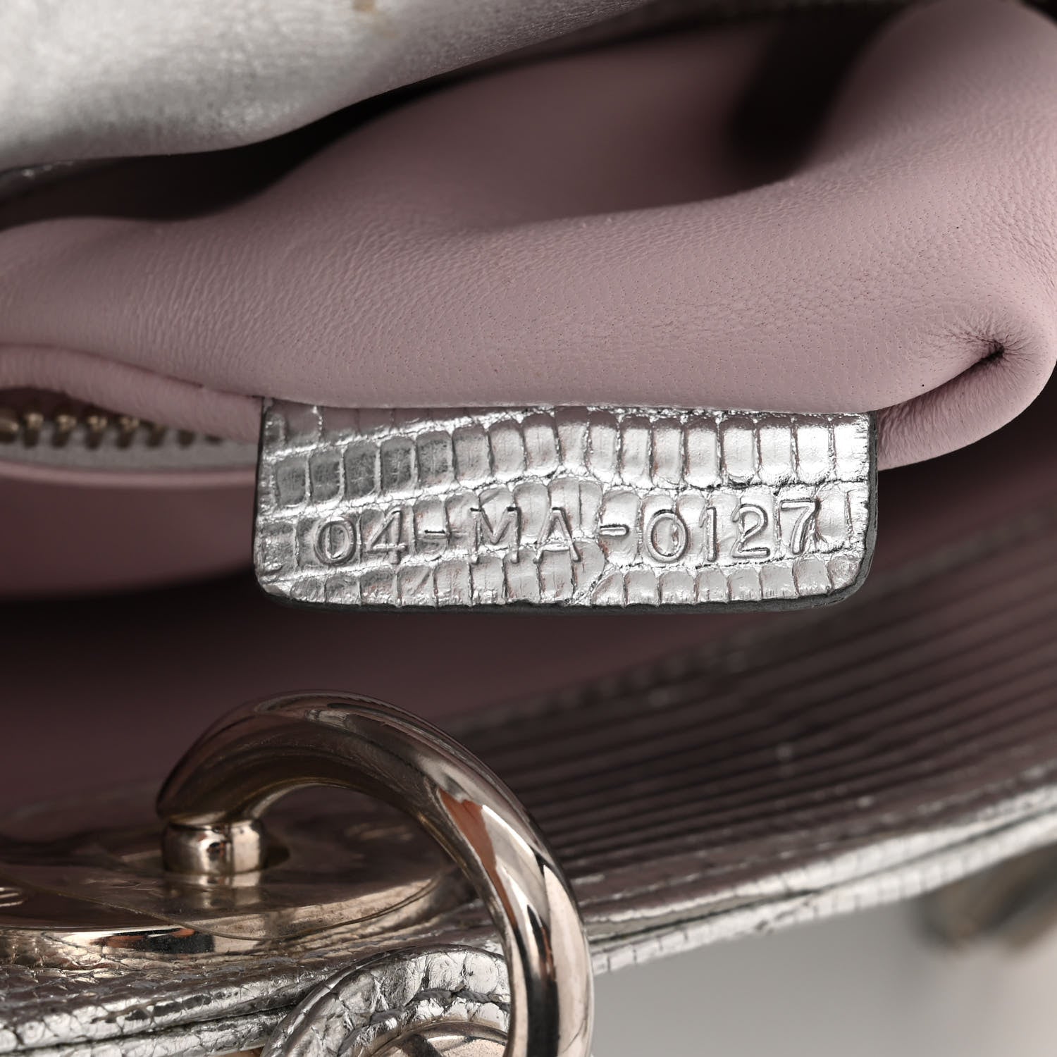 Christian Dior Metallic Lizard Mini Lady Dior Silver 7 of 17
