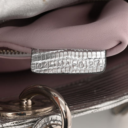 Christian Dior Metallic Lizard Mini Lady Dior Silver 7 of 17