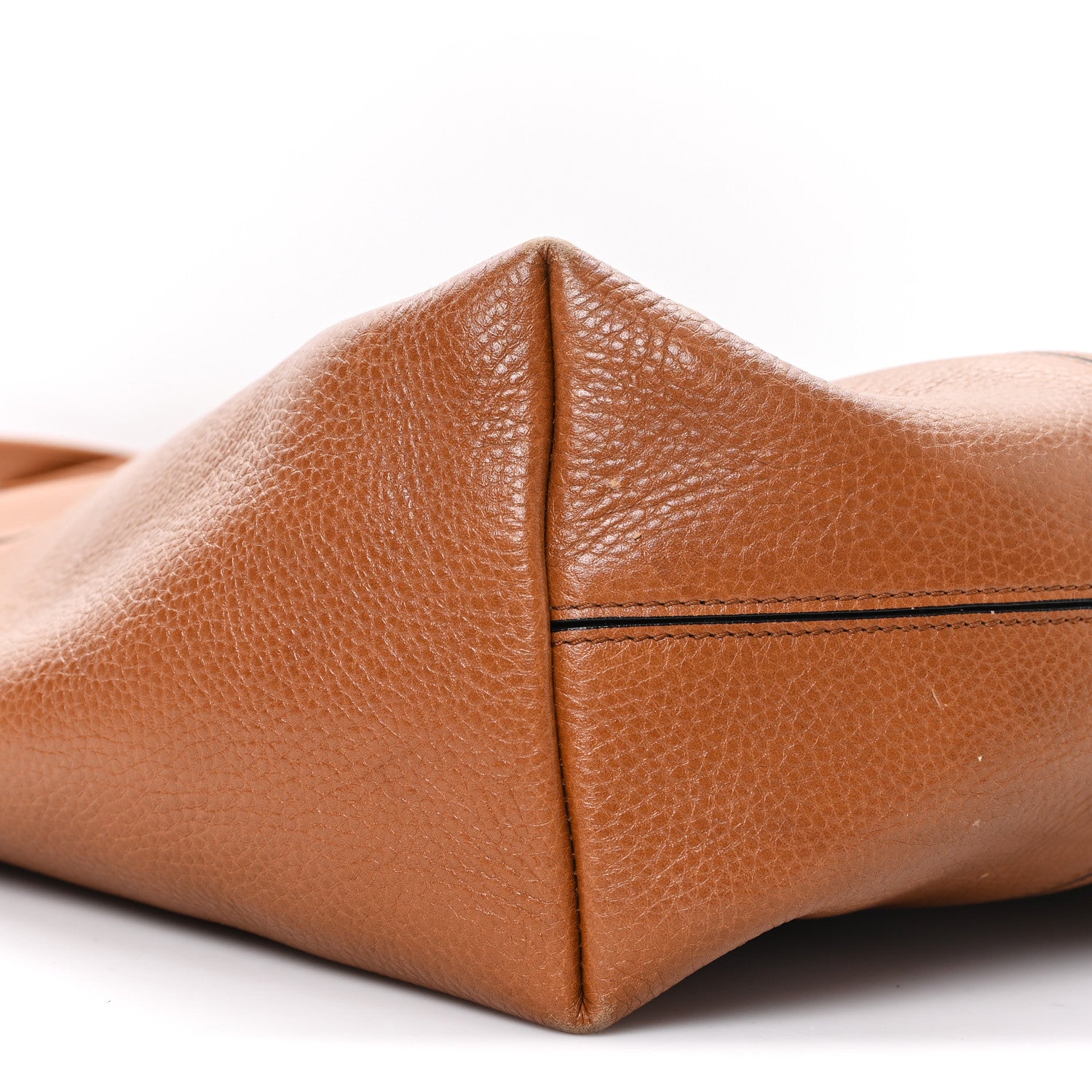 Chloe Grained Calfskin Large Spin Tote Clay Brown 9 of 10