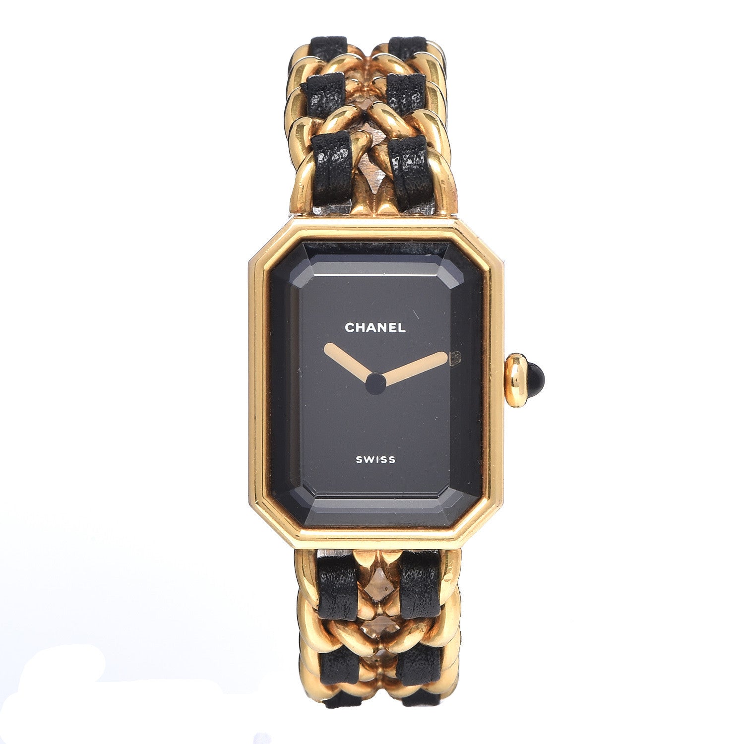 Chanel Stainless Steel Lambskin 20mm Chain Premiere Quartz Watch Gold M 1 of 9