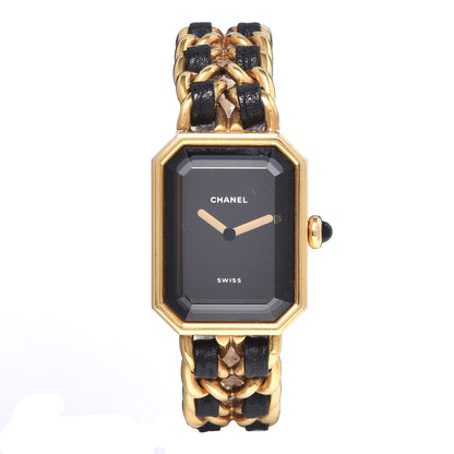 Chanel Stainless Steel Lambskin 20mm Chain Premiere Quartz Watch Gold M 1 of 9