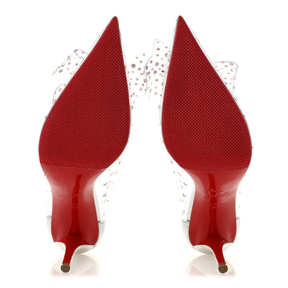 Christian Louboutin PVC Jelly Strass Nappa Laminata 80 Pumps 36.5 Crystal Silver 6 of 9