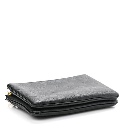 Louis Vuitton Empreinte Double Zip Pochette Black 4 of 12