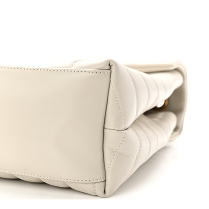 Saint Laurent Calfskin Y Quilted Monogram Medium Loulou Chain Satchel Crema Soft 10 of 11