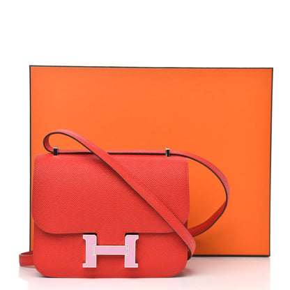 Hermes Epsom Enamel Constance 18 Rouge de Coeur Mauve Sylvestre 12 of 12