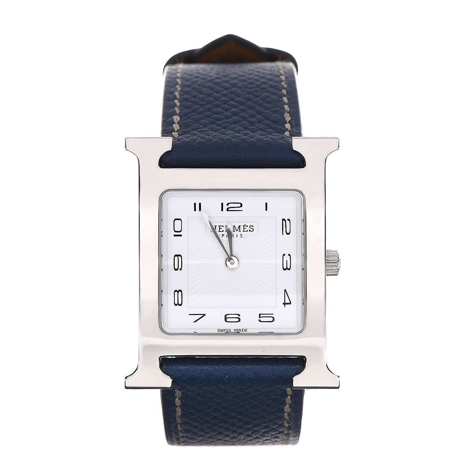 Hermes Stainless Steel Epsom 26mm Heure H Hour Quartz Watch Malta 1 of 9