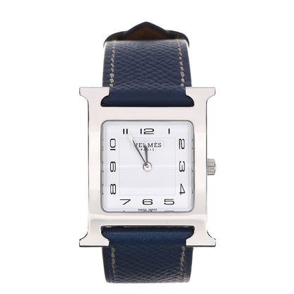 Hermes Stainless Steel Epsom 26mm Heure H Hour Quartz Watch Malta 1 of 9