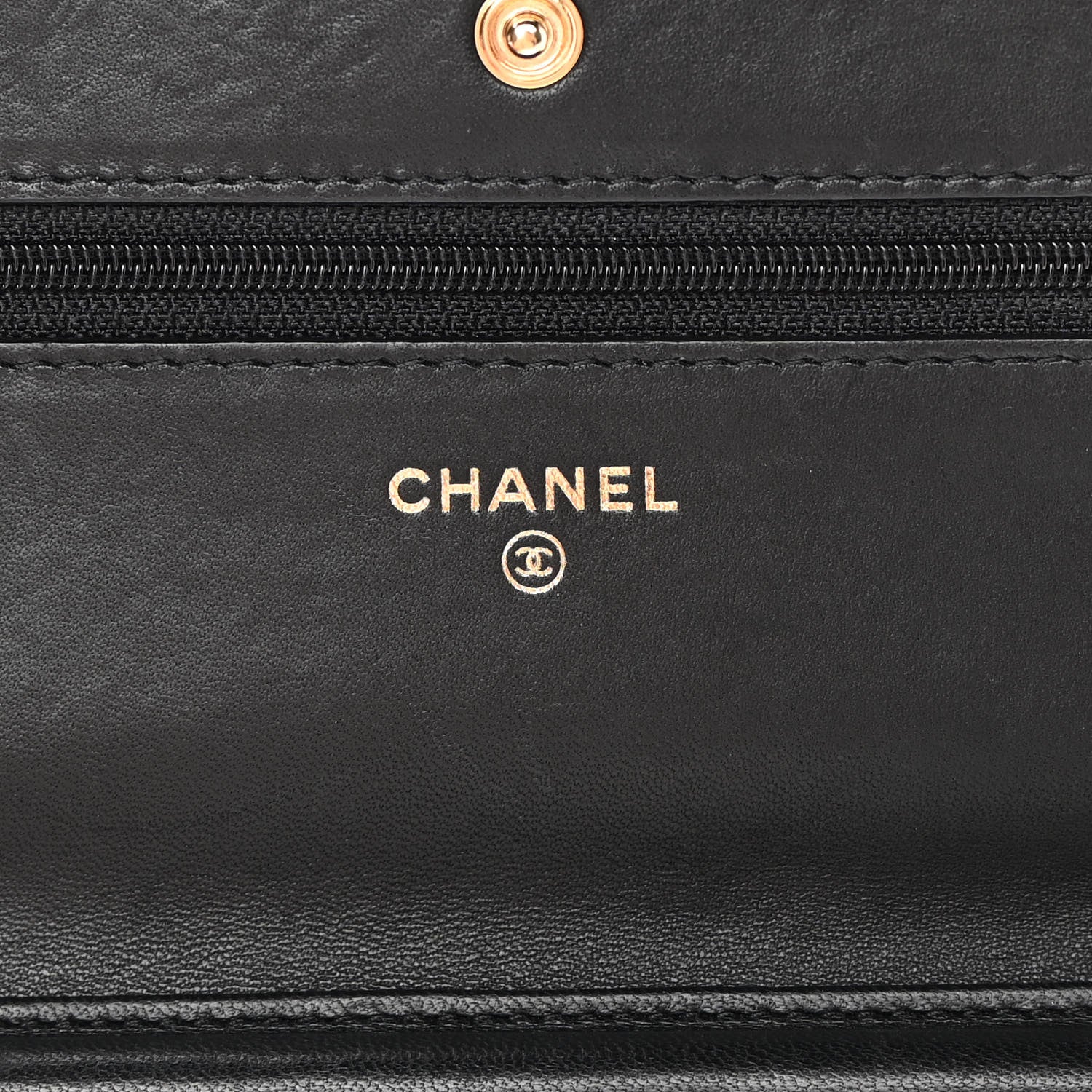 Chanel Lambskin Quilted Wallet On Chain WOC Black 6 of 17