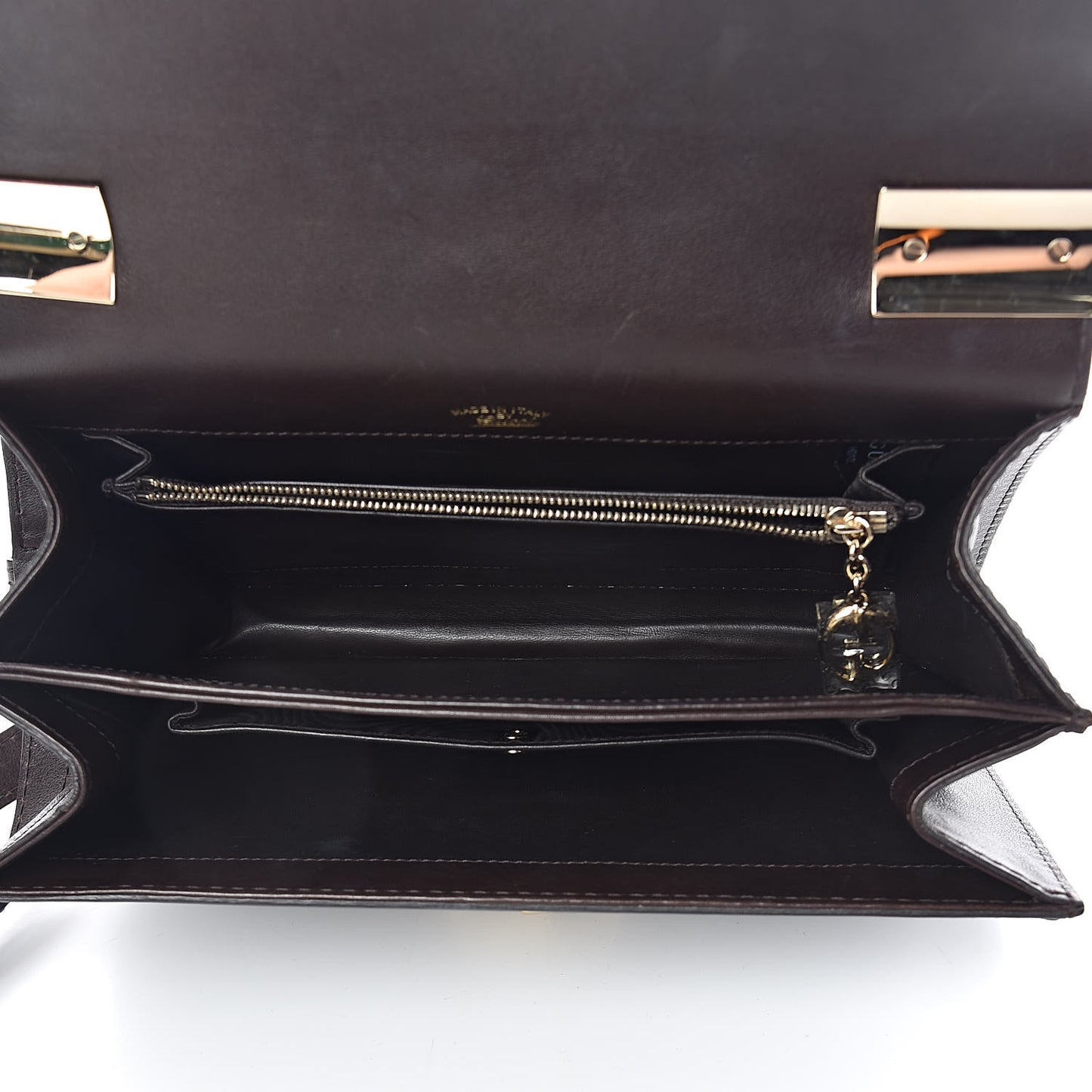Calfskin Medium 1973 Shoulder Flap Bag Dark Brown