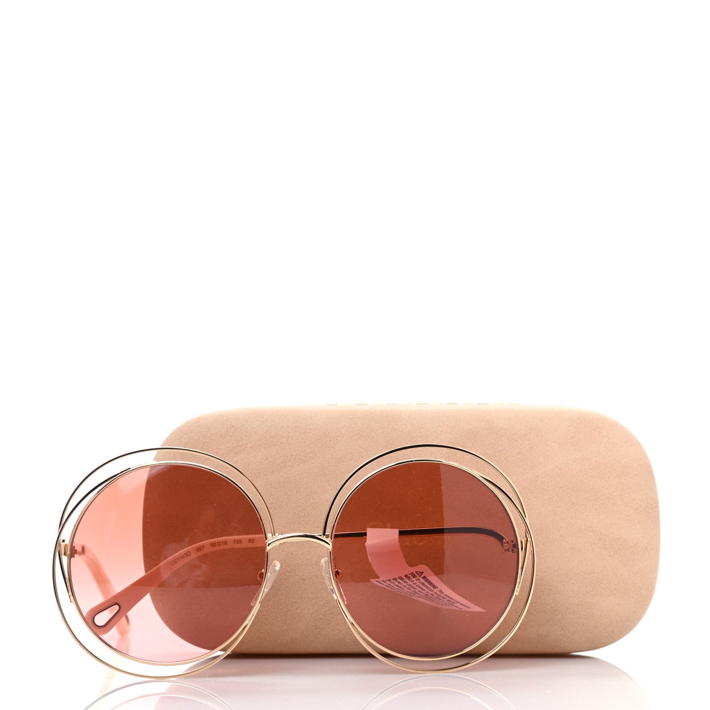 Metal Oversized Round Carlina Oversized Round Sunglasses CE114SD Gold