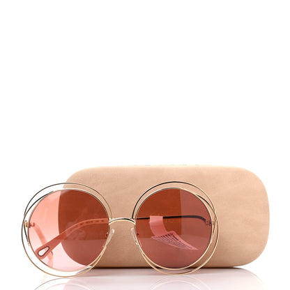 Chloe Metal Oversized Round Carlina Oversized Round Sunglasses CE114SD Gold 7 of 7