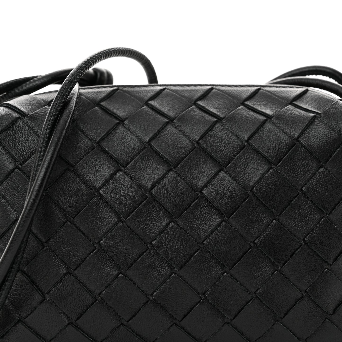 Nappa Intrecciato Mini Loop Camera Bag Black
