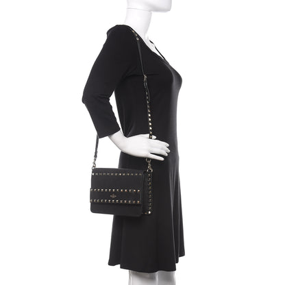 Valentino Garavani Pebbled Calfskin Rockstud Side Slip Crossbody Black 2 of 10