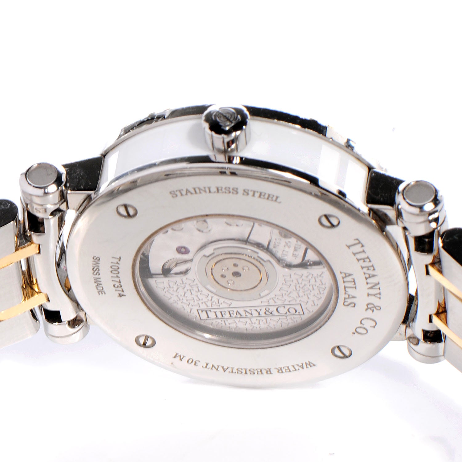 Tiffany Stainless Steel 18K Yellow Gold 30mm Atlas Automatic Watch 4 of 7