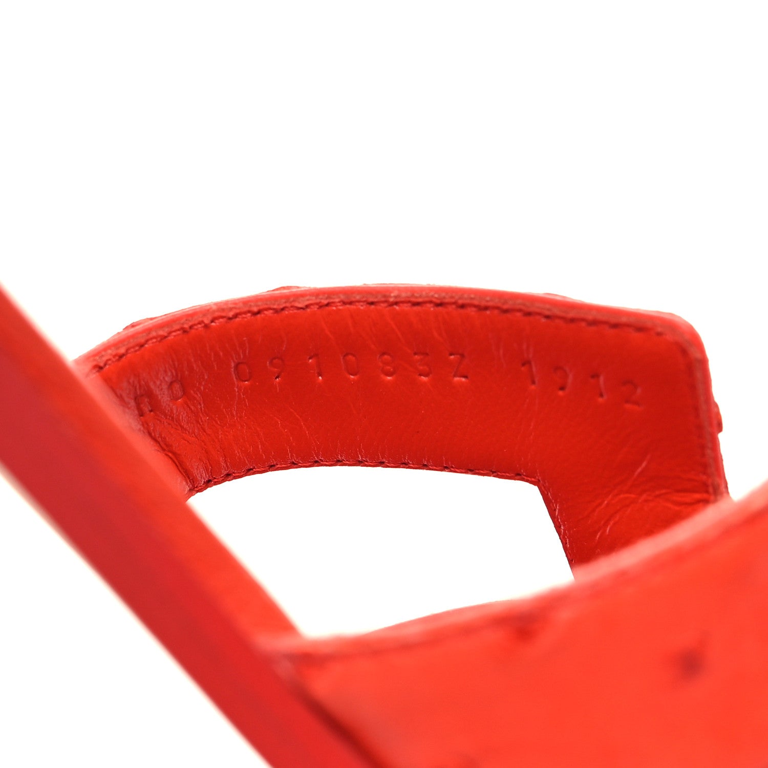 Hermes Ostrich Oran Sandals 37 Jasper Rouge 6 of 8