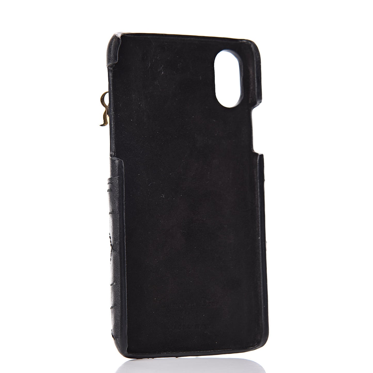 Lambskin Cannage Lady Dior Tech iPhone X XS Case Black