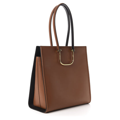 Alexander McQueen Calfskin The Tall Story Shoulder Bag Brown Black 3 of 9