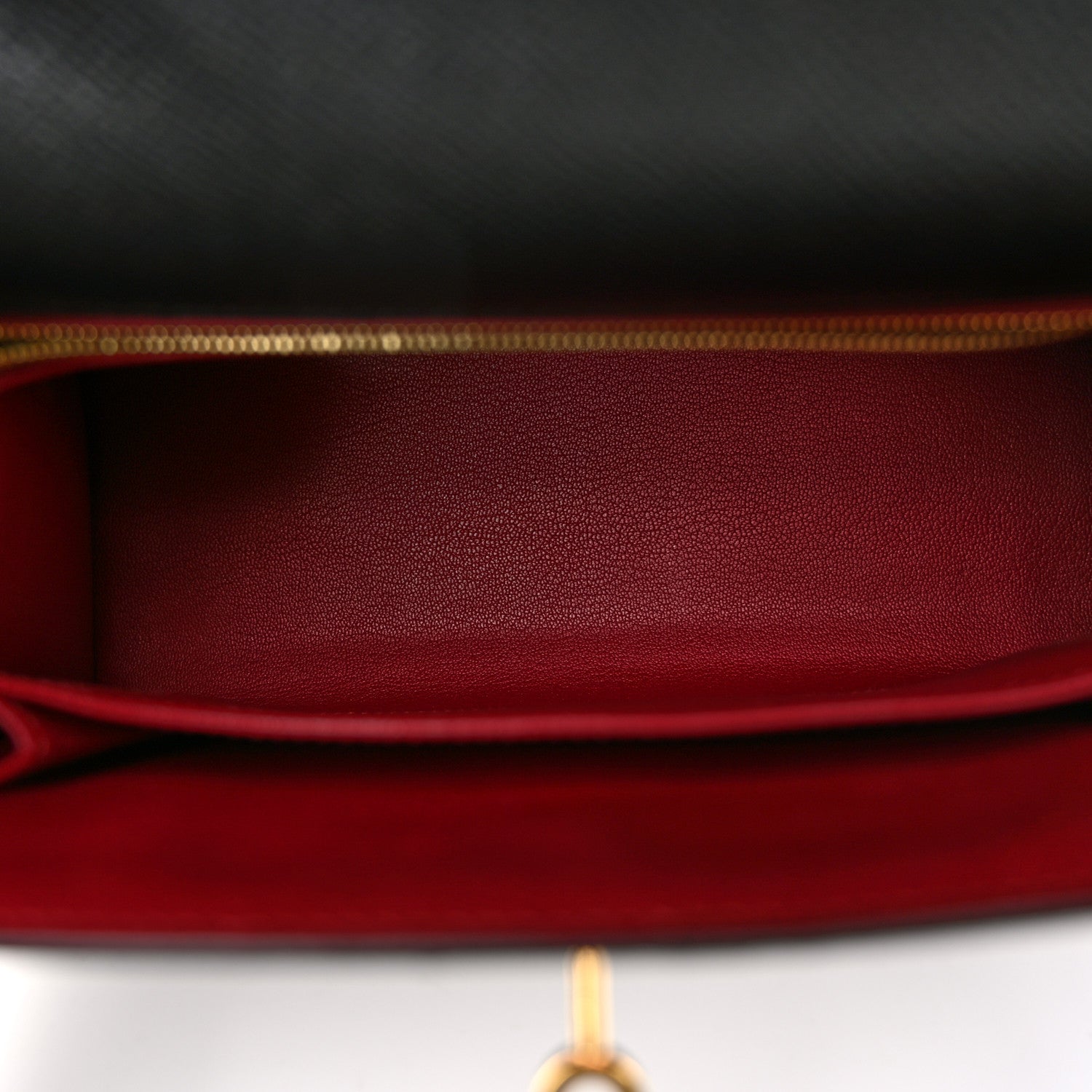 Hermes Epsom Horseshoe Kelly Sellier 25 Black Rouge Grenat 5 of 11