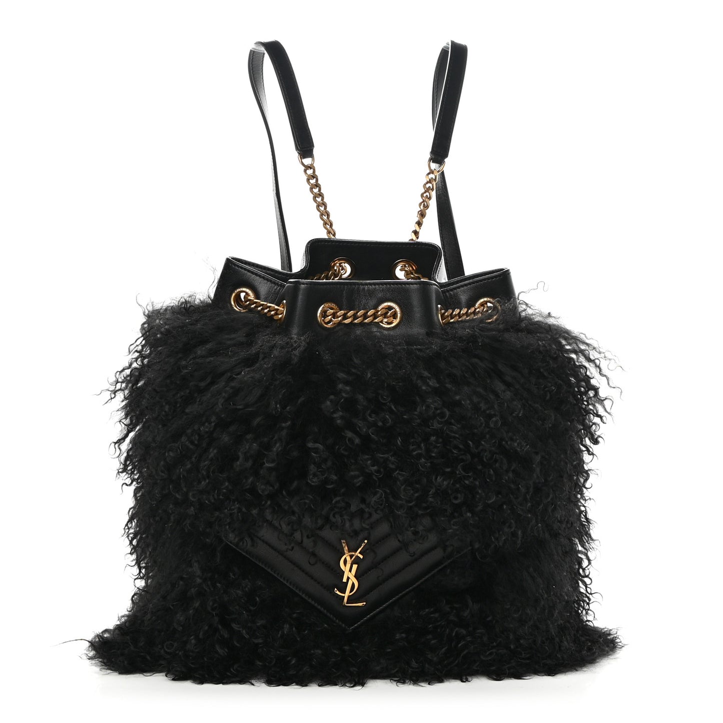 Shearling Lambskin Joe Backpack Black