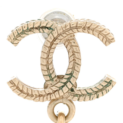 Chanel Pearl Resin CC Flower Drop Earrings 7 of 8