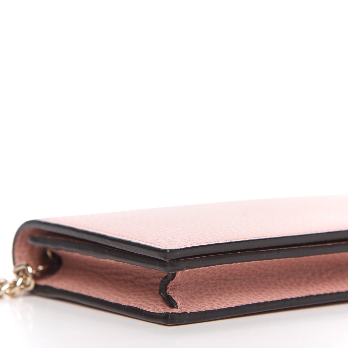 Dollar Calfskin Medium Betty Chain Wallet Soft Pink