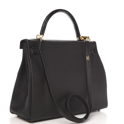 Hermes Togo Matte Alligator Kelly Retourne Touch 32 Black 3 of 11