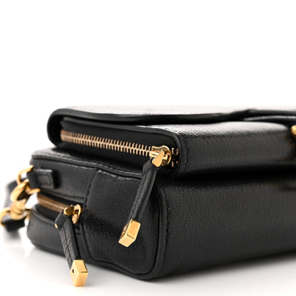 Christian Dior Goatskin Double Saddle Pouch Black 10 of 12