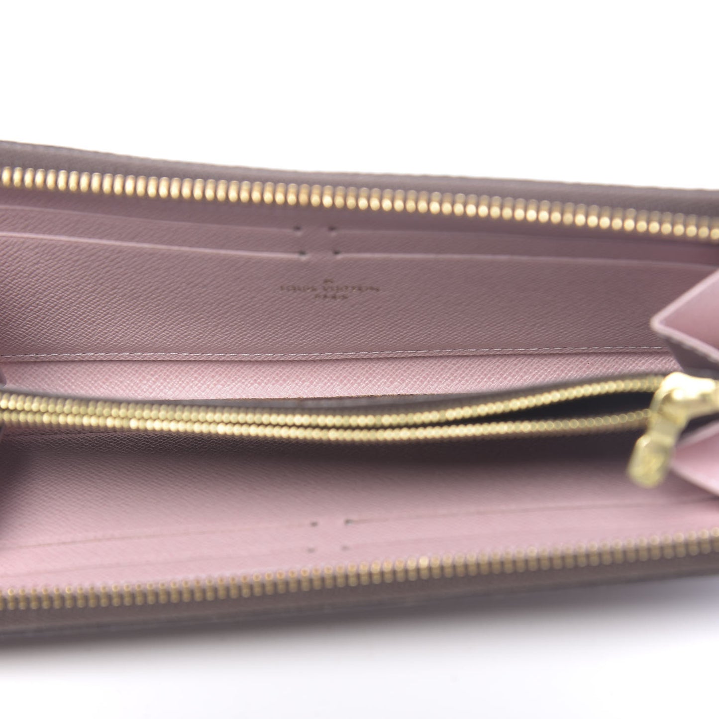 Damier Ebene Clemence Wallet Rose Ballerine