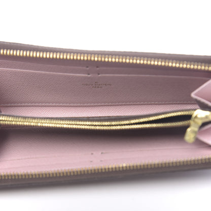Louis Vuitton Damier Ebene Clemence Wallet Rose Ballerine 5 of 8