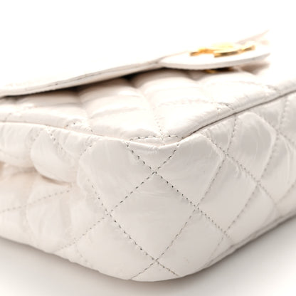 Chanel Shiny Crumpled Calfskin Quilted Small Wavy CC Hobo White 9 of 13