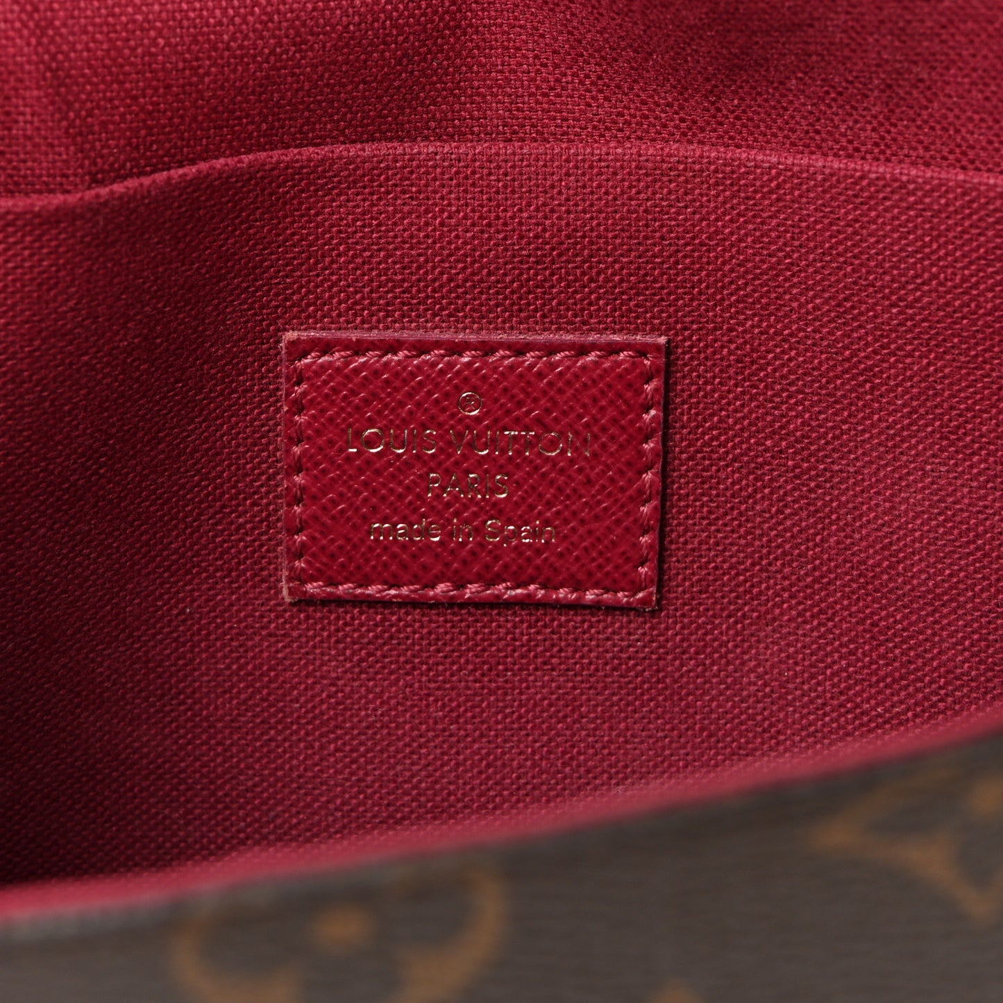 Monogram Pochette Felicie Chain Wallet Fuchsia