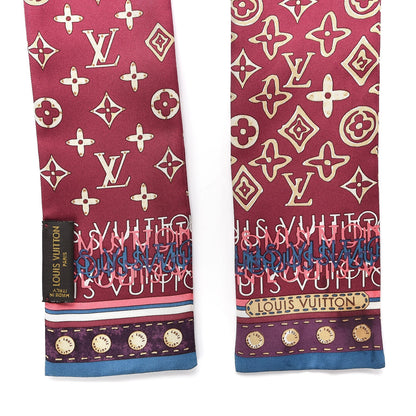 Louis Vuitton Silk Monogram Map Bandeau Prune Petrole 3 of 7