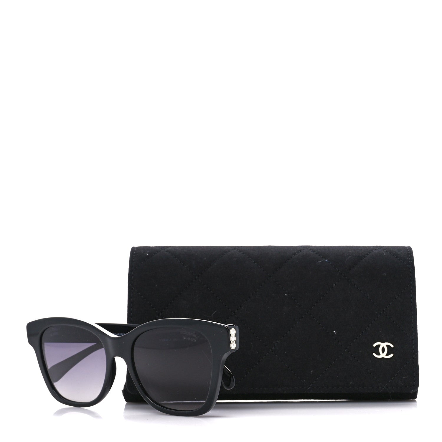 Chanel Acetate Polarized Pearl CC Square Sunglasses 5482-H-A Black 8 of 8