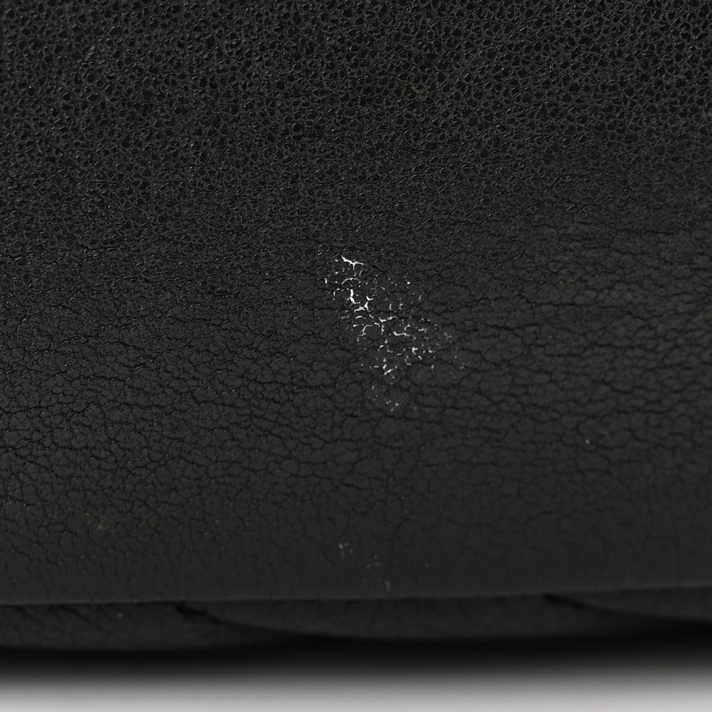 Sheepskin Matelasse Chevron Monogram Medium College Bag Black