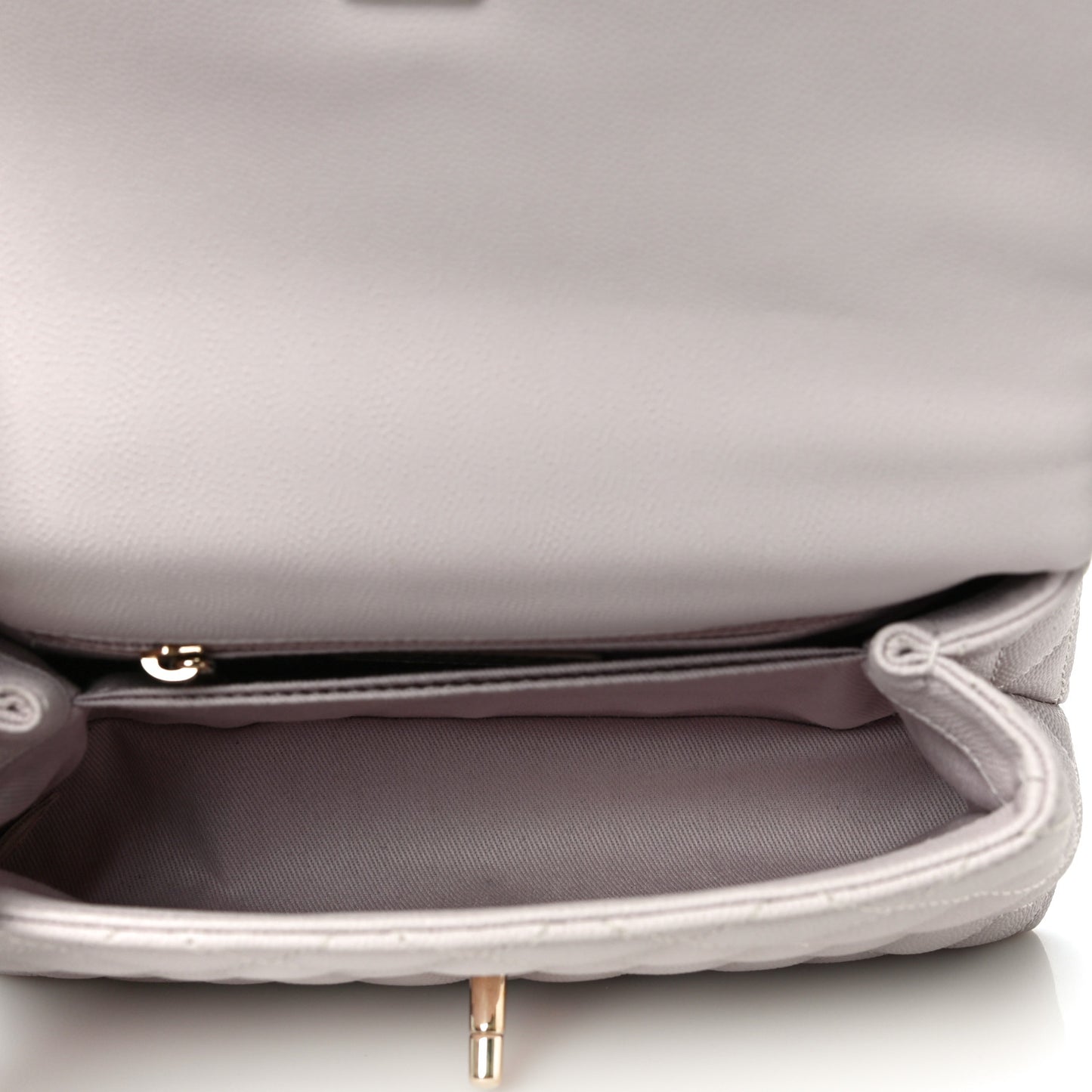 Caviar Quilted Mini Coco Handle Flap Lilas Lilac